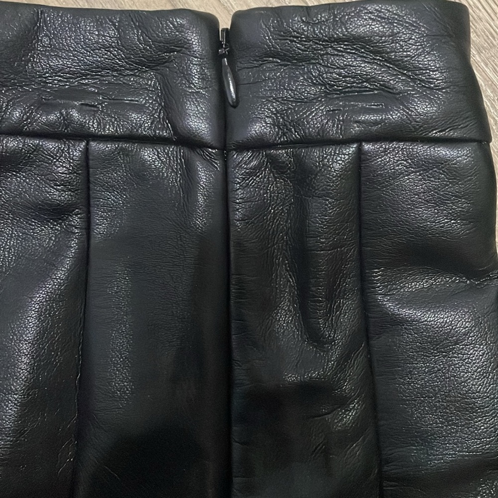 Sunday Best Black Faux Leather Pleated Skirt - Picture 5 of 7